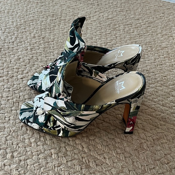 Marc Fisher Women's Tropical Brocade Floral Heeled Sandals - Picture 5 of 13